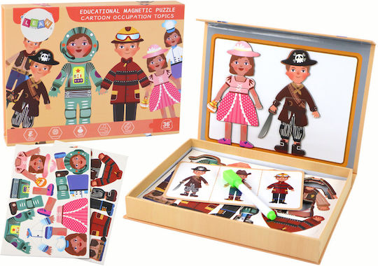 Lean Toys Μαγνητικό Παιχνίδι Κατασκευών Σετ για Παιδιά 3+ Ετών