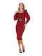 Concept Midi Kleid Red.