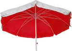 Summer Club Foldable Beach Umbrella Red