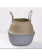 Natural Home Decorative Basket Wicker with Handles Gray 36x32cm