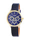 Just Watch Women's Watch with Navy Blue Leather Strap