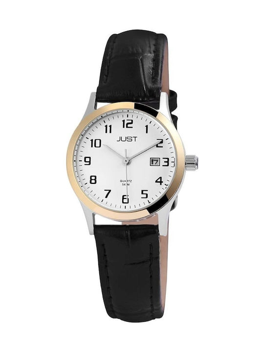 Just Watch Women's Watch with Black Leather Strap