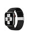 Techsuit Λουράκι Υφασμάτινο Μαύρο (Apple Watch 1/2/3/4/5/6/7/8/9/SE/SE 2)