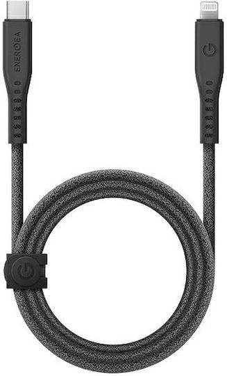 Energea C94 USB-C to Lightning Cable 60W Μαύρο 1.5m