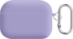 Sonique Hülle Silikon mit Haken in Flieder Farbe für Apple AirPods Pro