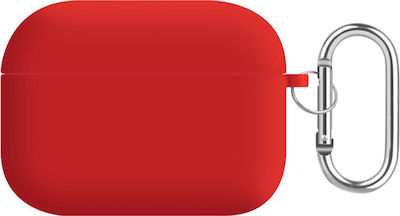 Sonique Hülle Silikon mit Haken in Rot Farbe für Apple AirPods Pro
