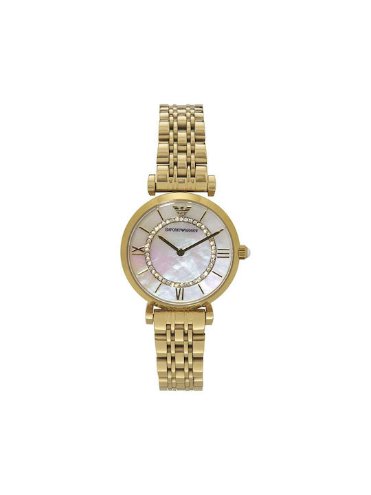 Armani Exchange Watch with Metal Bracelet Gold