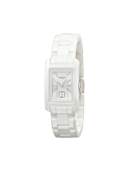 Rectangle hot sale armani watch