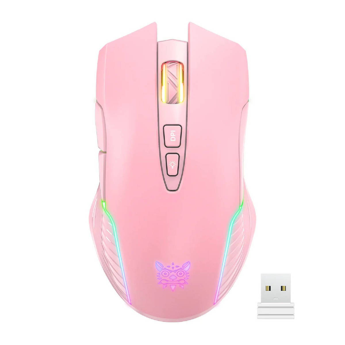 Onikuma CW905 Ασύρματο RGB Gaming Ποντίκι 3600 DPI Ροζ