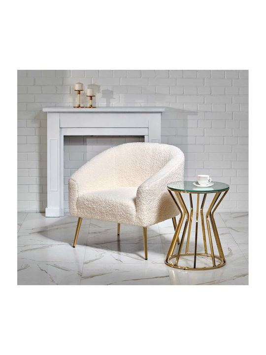 Grifon Armchair Velvet Cream 77x67x78cm