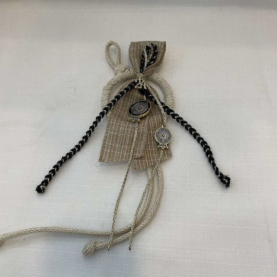Ρόδι Κρεμαστό Γούρι Ρόδι Μπεζ 9x35cm