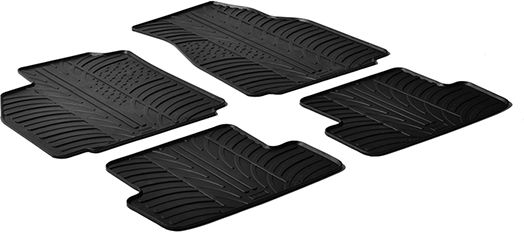 Auto Gs Set of Front and Rear Mats 4pcs for Renault Megane 2002-2008 Black