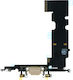 Flex Cable with Charging port in Gold color for iPhone 8 Plus.