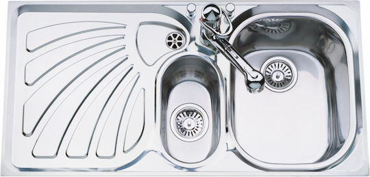 Macart Suter Sl-100 ΝΕ08011011 Drop-In Sink Right Inox Satin W100xD50cm Silver