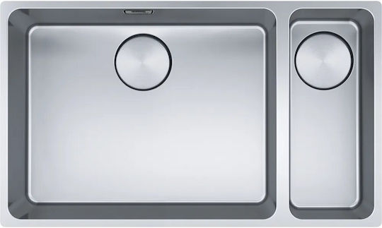 Franke Mythos Myx 160-50-16 Υποκαθήμενος Νεροχύτης Δεξιός Inox Μ72.5xΠ44cm Ασημί