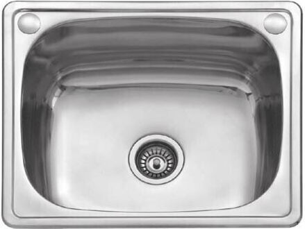 Karag Bl 613 Chiuvetă De Bucătărie Drop-In Inox Neted (Finisaj Satinat) L60xL50cm Argintie