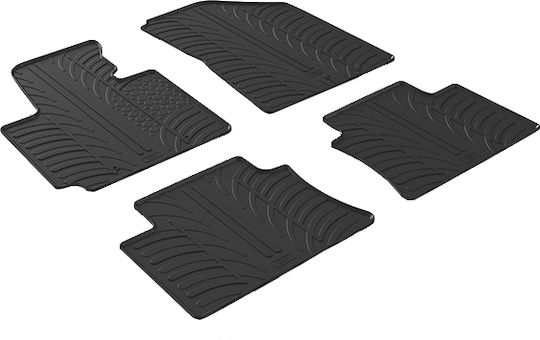 Auto Gs Set of Front and Rear Mats 4pcs for Kia Soul 2014 Black