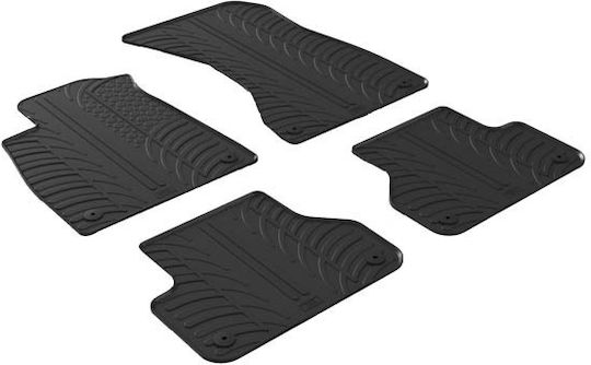 Auto Gs Set of Front and Rear Mats 4pcs for Audi A5 Black