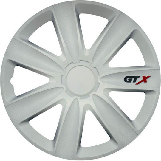 Car Hubcap Set 14" 4pcs White