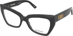 Balenciaga Feminin Plastic Rame ochelari Ochi de pisică Negru BB0275O-001