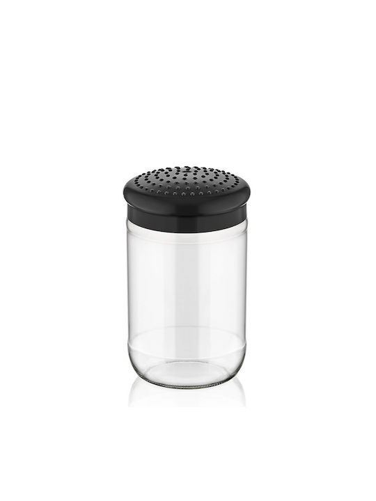 Qlux Set 1pcs Jars General Use with Airtight Lid Glass 9.4x9.4x15.5cm