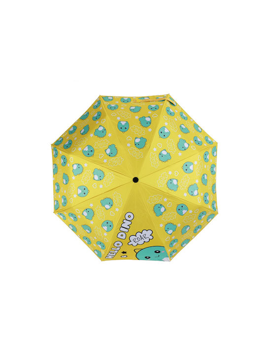 Total Gift Kinder Regenschirm Faltbar Gelb mit Durchmesser 88cm.