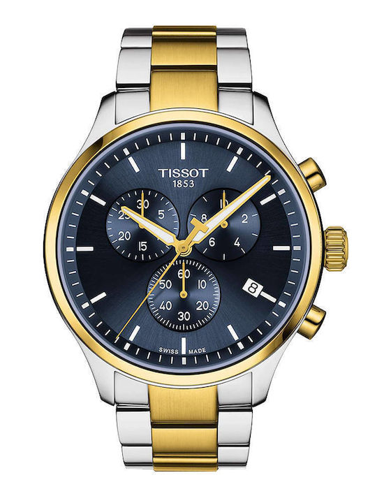 Tissot Chrono XL Men's Watch 45mm Battery Chronograph With Silver Metal Bracelet