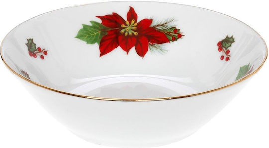Cryspo Trio Set Weihnachtliche Schüsseln Porzellan Mehrfarbig Länge 14cm. 2Stück