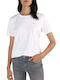 Tommy Hilfiger Modern Damen Bluse Baumwolle Kurzärmelig White