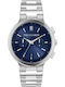 Trussardi Herrenuhr Batterie mit Silber Metallarmband