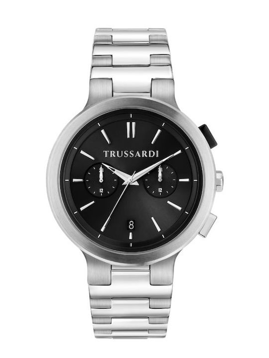 Trussardi Men's Watch 43mm Battery with Silver Metal Bracelet