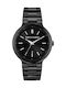 Trussardi Men's Watch Battery with Black Metal Bracelet