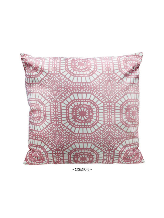 TnS Sofa-Kissen Muster 6 aus 100% Baumwolle Rosa 6 42x42cm