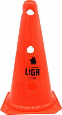 Liga Sport Κώνος Προπόνησης με Τρύπες 50cm σε Πορτοκαλί Χρώμα