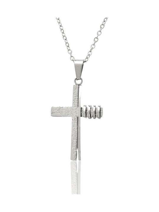 Goldjewels Women's Cross from Steel with Chain