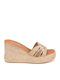 Damenplattformen Beige