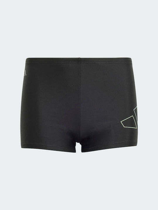 Adidas Performance Big Bars Swim Boxers Kids Swimwear Swim Shorts Black