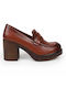 Piazza Shoes Tabac Brown Heels