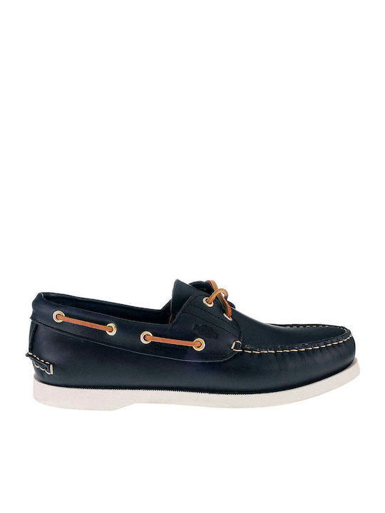 Δερμάτινα Ανδρικά Boat Shoes σε Μπλε Χρώμα