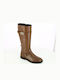 Leder Damenstiefel Tabac Braun