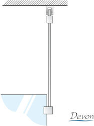 Devon Bathroom Arm Ceiling Support