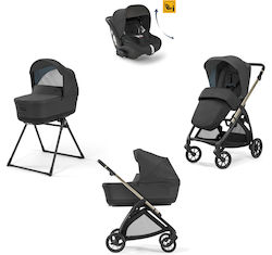 Inglesina Electa Quattro Darwin Infant Recline Verstellbar 3 in 1 Baby Kinderwagen Geeignet für Neugeborene Upper Black / Iridio Black 8.7kg