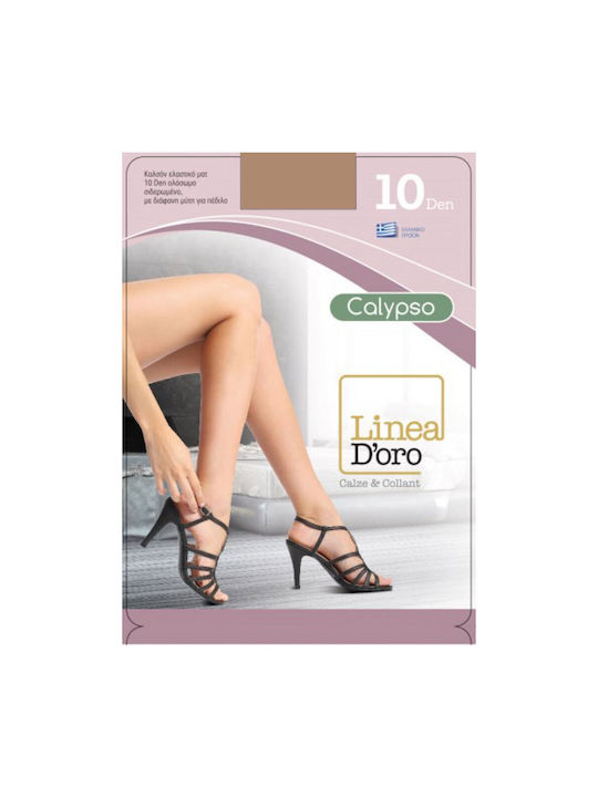 Linea D'oro Women's Pantyhose Sheer 10 Den Tropical