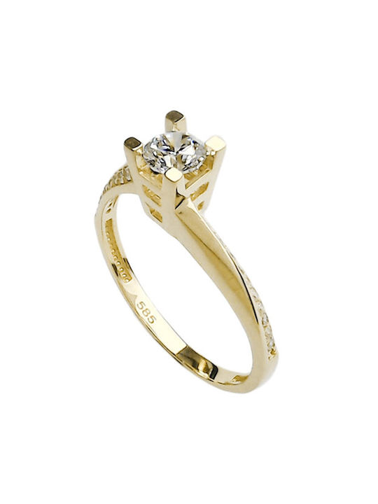 Goldjewels Single Stone from Gold 14K