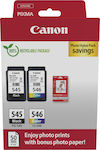Canon Pg-545 Cl-546 Photo Value Pack with 1 Inkjet Printer Cartridge Black (8287B008)
