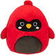 Jazwares Plush Squishmallows Fuzzmallows Cazlan The Cardinal for 3+ Years 30.5 cm