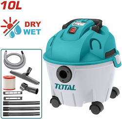 Total Wet-Dry Vacuum for Dry Dust & Debris 1200W with Waste Container 10lt