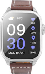 Hoco Y17 Smartwatch με Παλμογράφο (Ασημί)