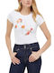 Guess Feminin Tricou White.