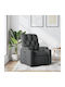 Relaxsessel mit Fußhocker Dark Grey 74x86.5x93.5cm